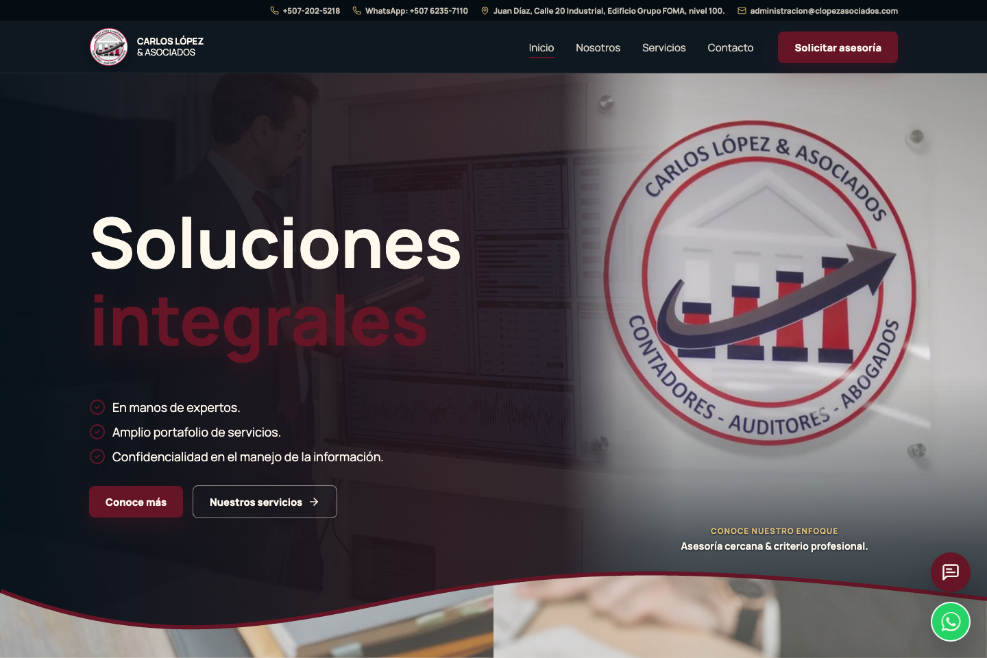 Sitio web de Carlos López y Asociados