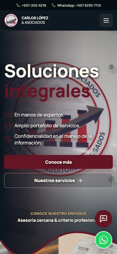 Versión móvil de Carlos López y Asociados