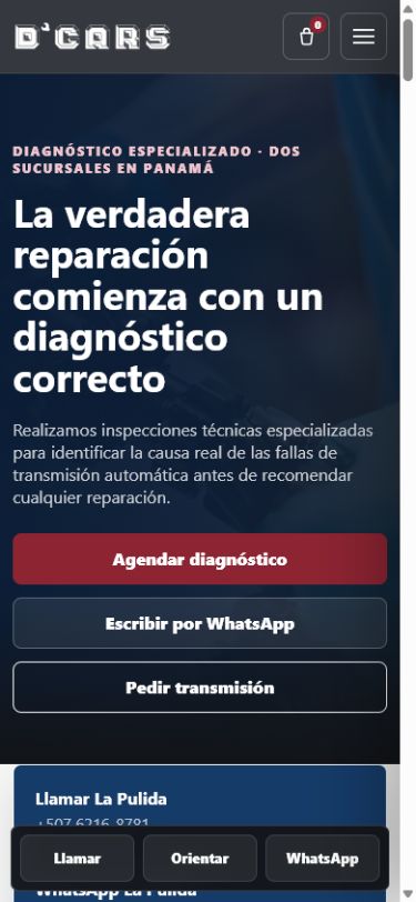 Versión móvil de Taller D’Cars