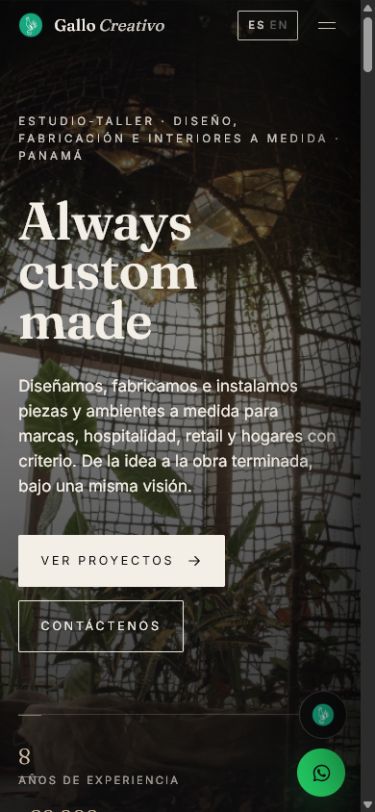 Versión móvil de Gallo Creativo