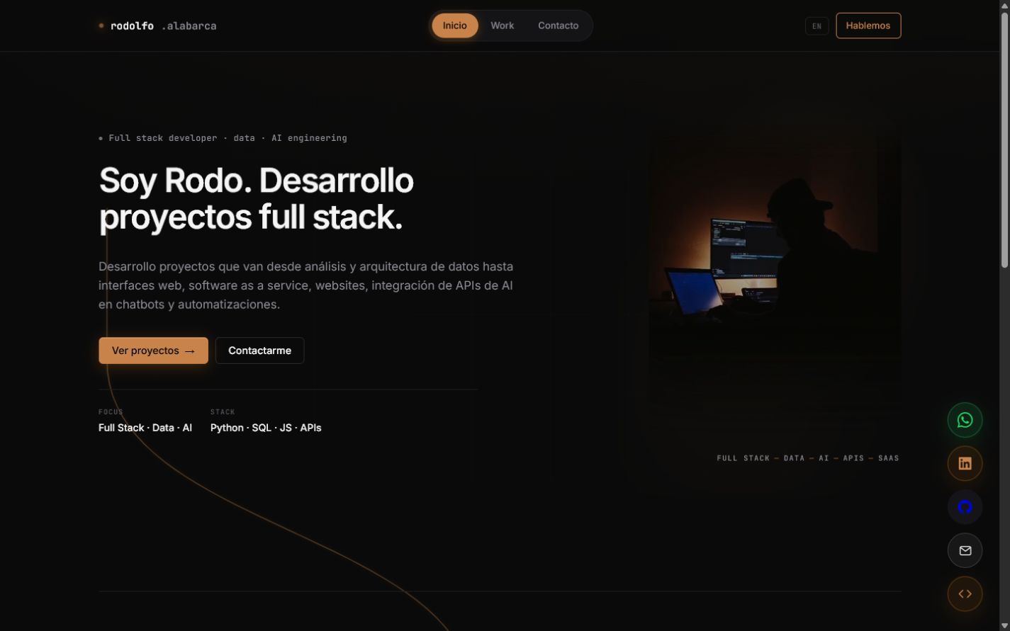 Captura actual del Portfolio